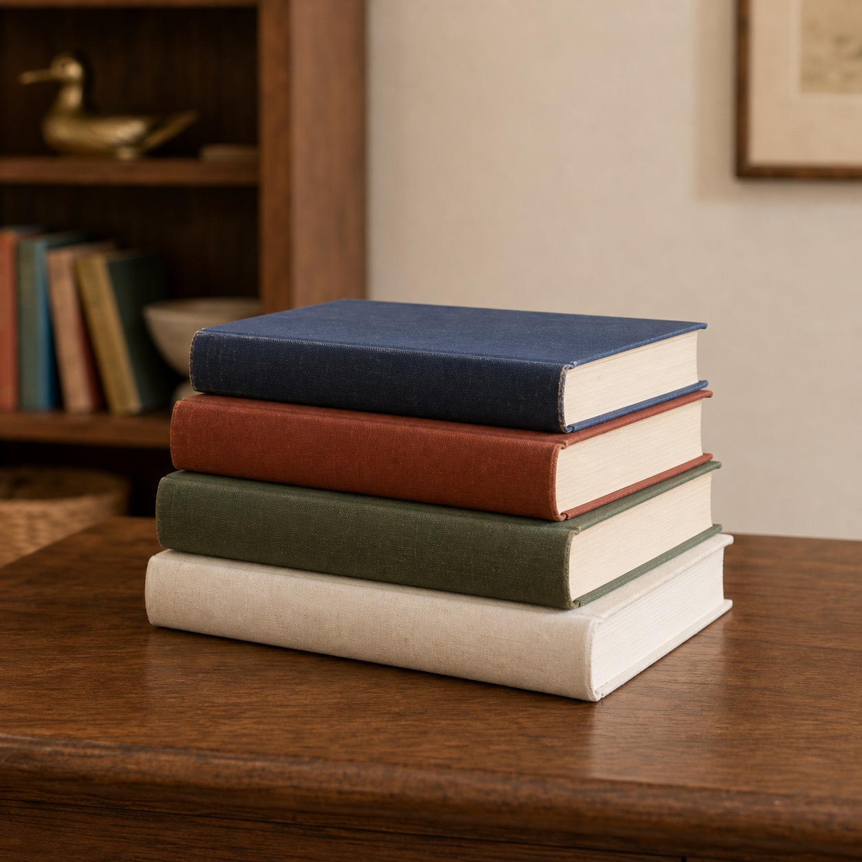 Hardcover books in the Maple Street project